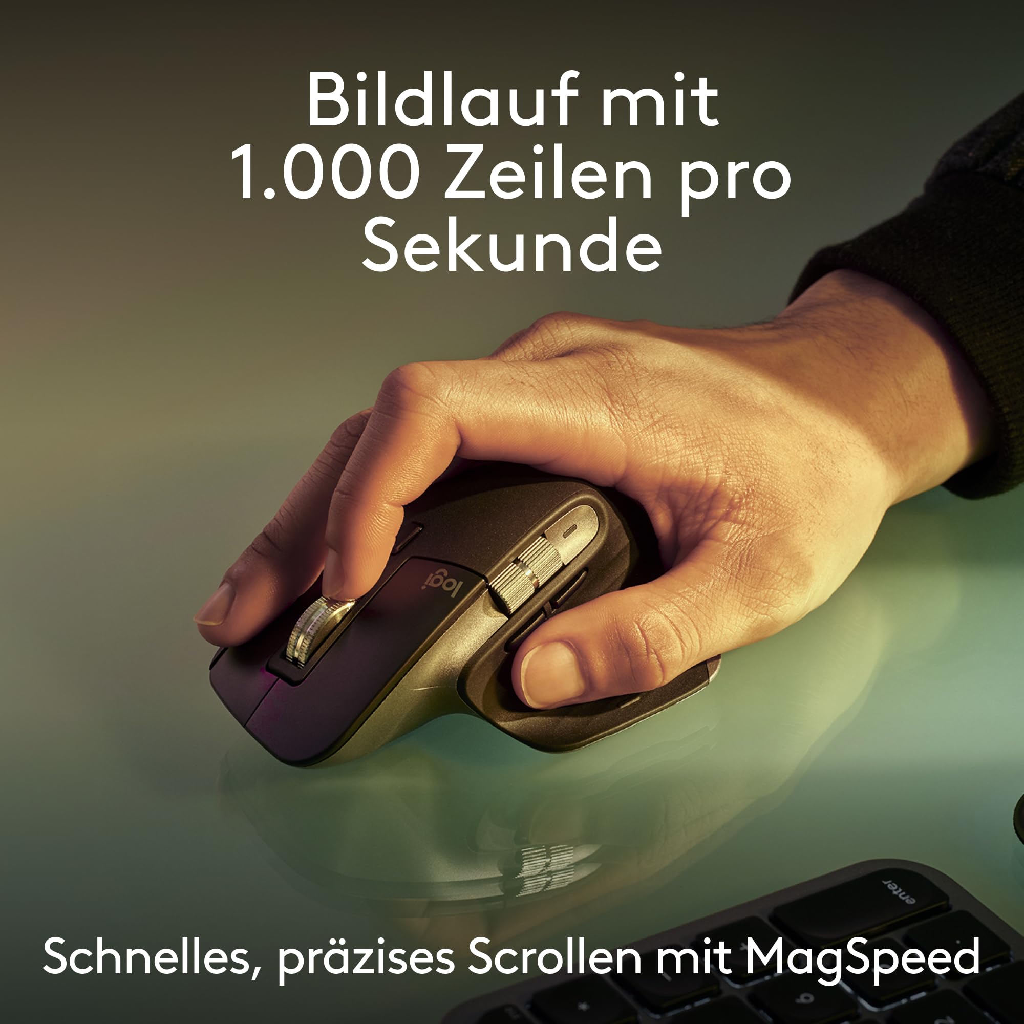 Logitech MX Keys S Combo for Mac, kabellose Tastatur/Maus mit Handballenauflage, beleuchtete Tastatur, schnellscrollende Maus, Bluetooth USB C für Pro/MacBook Air/iMac/iPad, QWERTZ DE - Grau