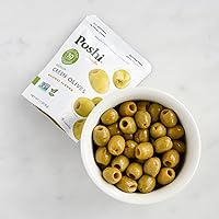 Vista 20 de Poshi Olives + Veggies Variedad de aceitunas enteras sin hueso de 4 sabores Poshi 4 sabores Vegano, Kosher, sin gluten + Snacks saludables