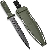 Vista 15 de ODENWOLF W-Catcher Cuchillo de hoja fija con funda – Cuchillo de caza grande hecho de acero D2 – Cuchillos de hoja fija grande con mango TPE