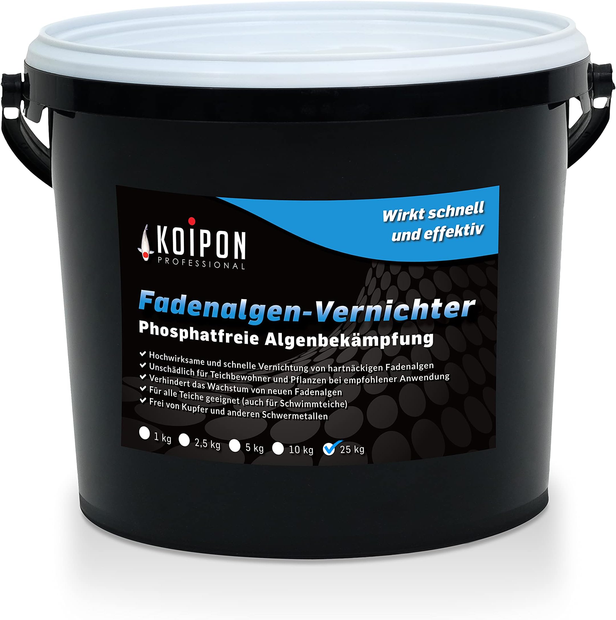 KOIPON FadenalgenVernichter 25 kg, Phosphatfreie Algenbekämpfung