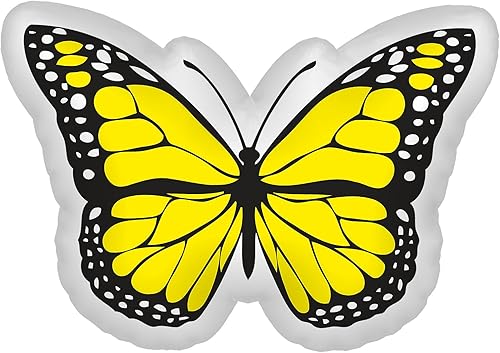 Miniatura 10 de Almohada de mariposa blanca, relleno de almohada suave con forma de decoración para dormitorio, sala de estar, habitación de niños, sofá, oficina,