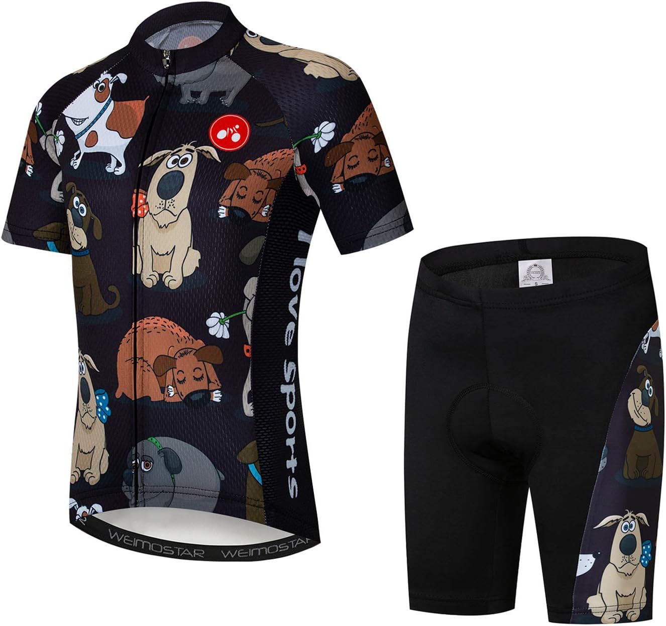 JPOJPOChildren Cycling Jersey Set Clothing Boys Girls Shorts Pad Suits