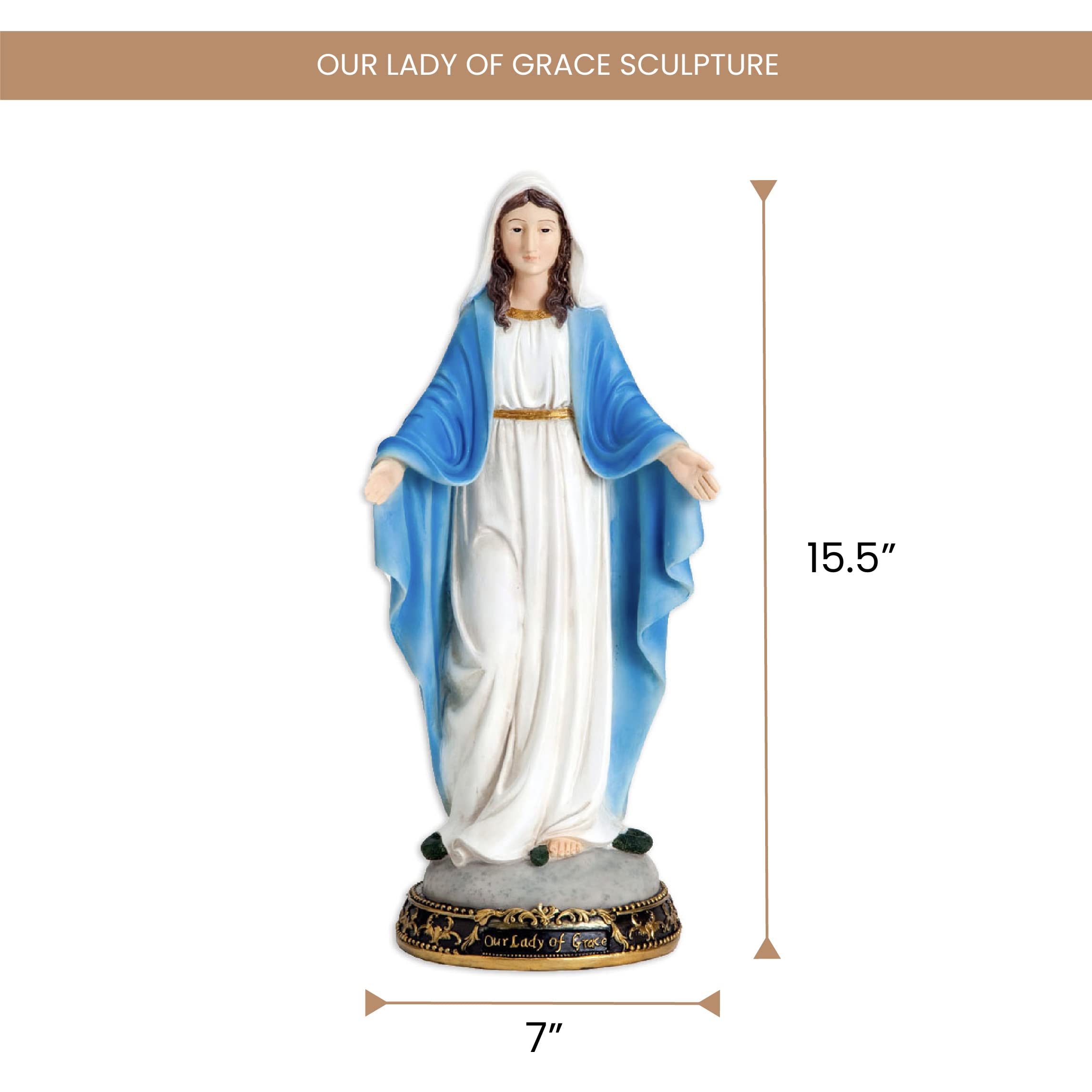 Amazon.com: Bits and Pieces - Our Lady of Grace Sculpture