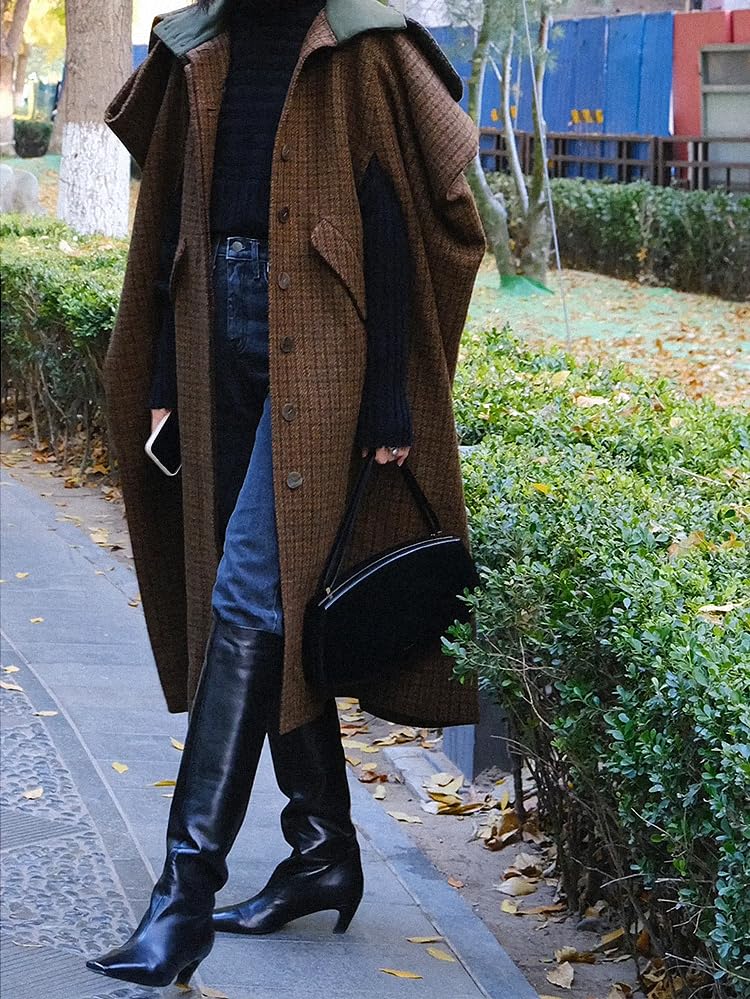 Women Black Knee High Boots Square Toe Low Heel Tall Boots4