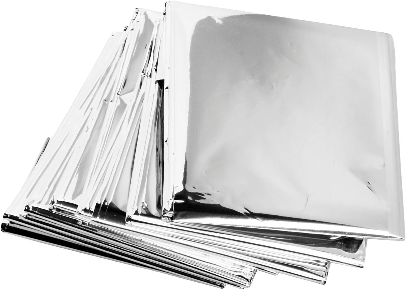 20 Pack Emergency Mylar Thermal Blankets, 54" x 84" - by Science Purchase, Silver,Large, 73MYLARPK20