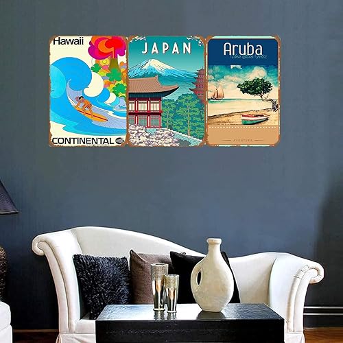 Miniatura 6 de TYmall Póster de placa de estaño retro con texto en inglés "Welcome to Great Lakes Lake Michigan, Estados Unidos", 8 x 12 pulgadas