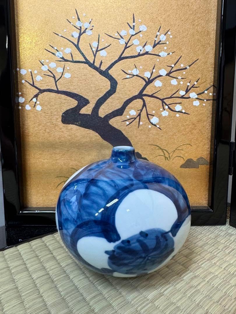 美術工芸(茶道具/華道)大竹籠：勝竹斎 伝統工芸竹細工 華道 勝竹斎の