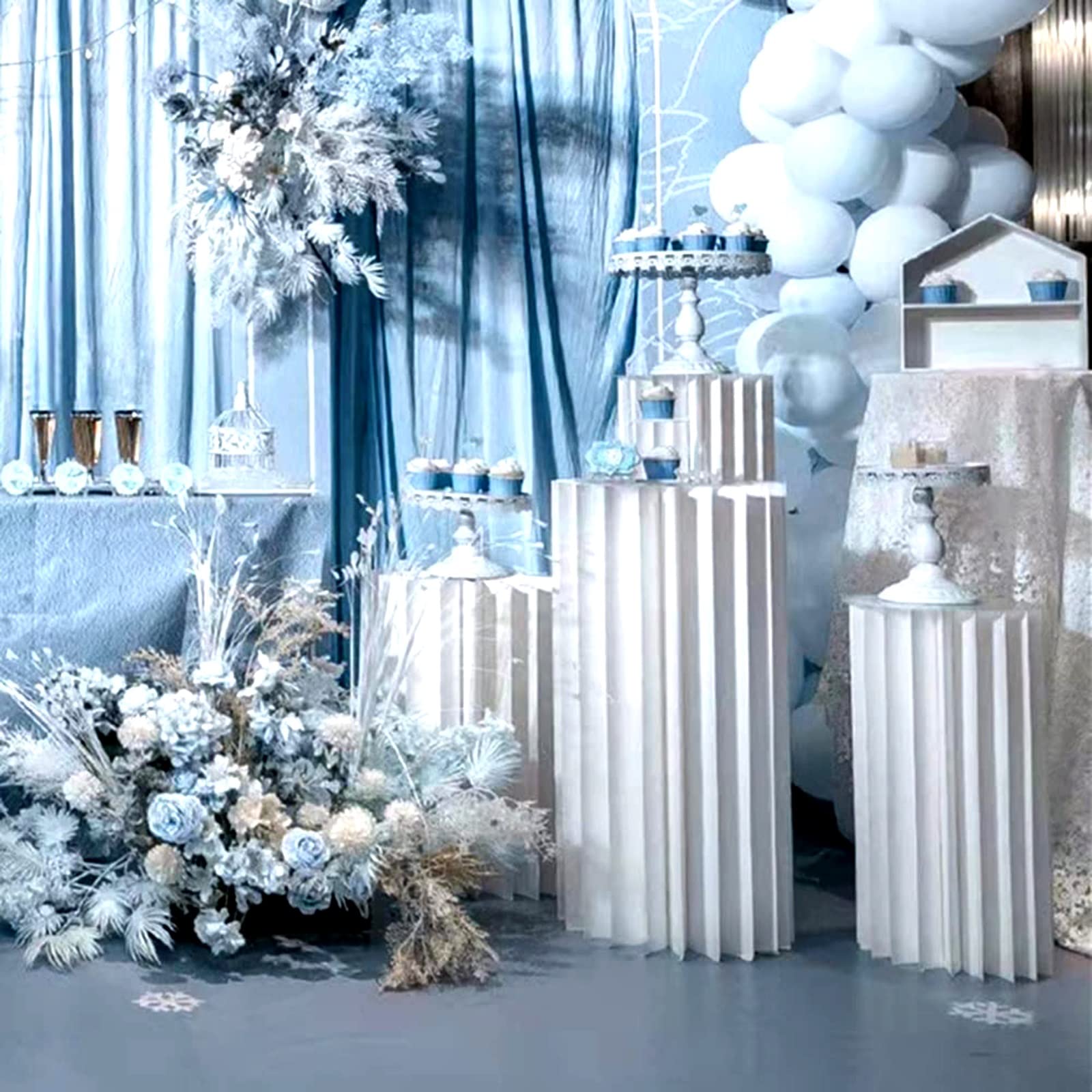 Paper Columns For Event Decorations Foldable Paper Columns 3 Pcs