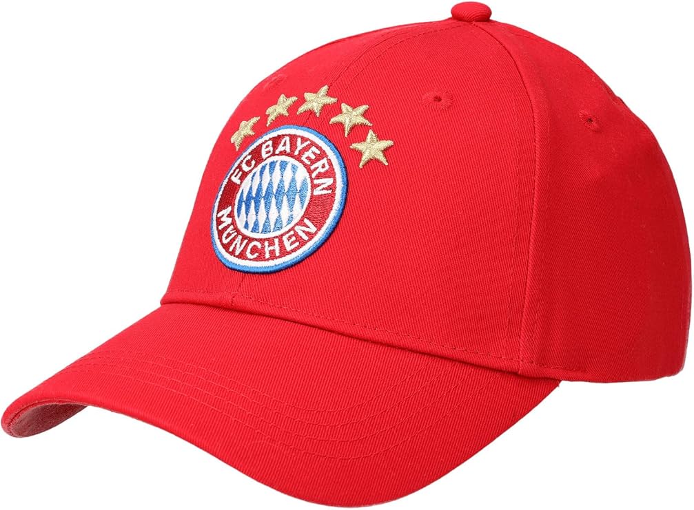 FC Bayern München Baseball Cap, Baseball Cap, Logo, Children, Red, Navy