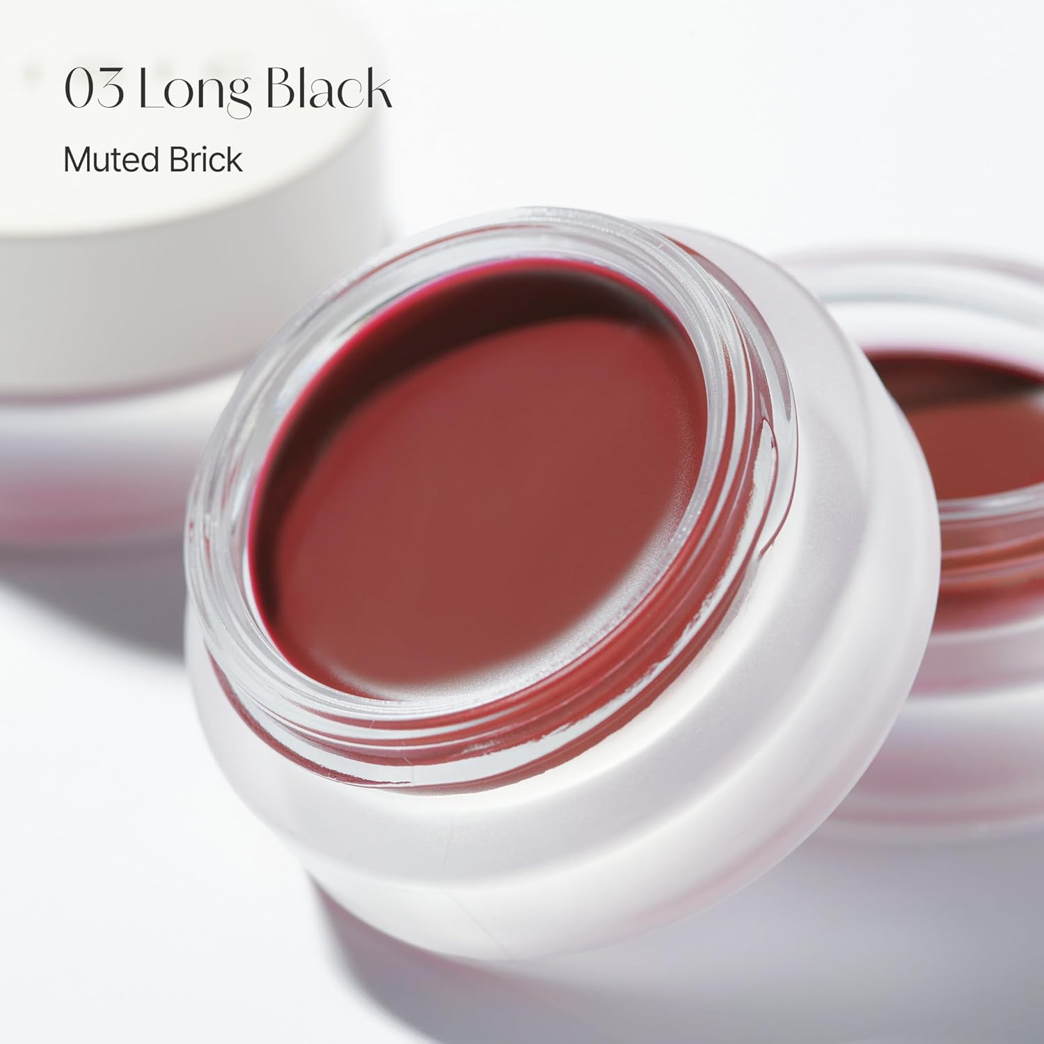 BEIGIC Flush Lip & Cheek Balm - Vegan Buildable & Blendable Multiuse Balm | Natural Flush & Glow | Glowy Blush for Cheeks | Dewy Korean Make Up Cream Blush | 03 Long Black - Muted Brick, 0.14 fl.oz