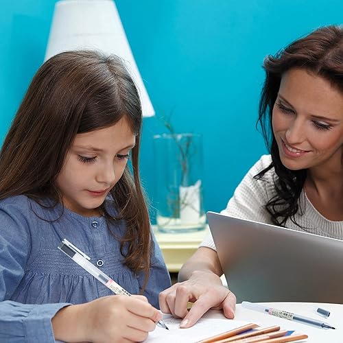 Miniatura 5 de Bolígrafos de gel de 12 colores, punta fina de bola, bolígrafos de tinta de 0.020 in para tomar notas para suministros de papelería japoneses