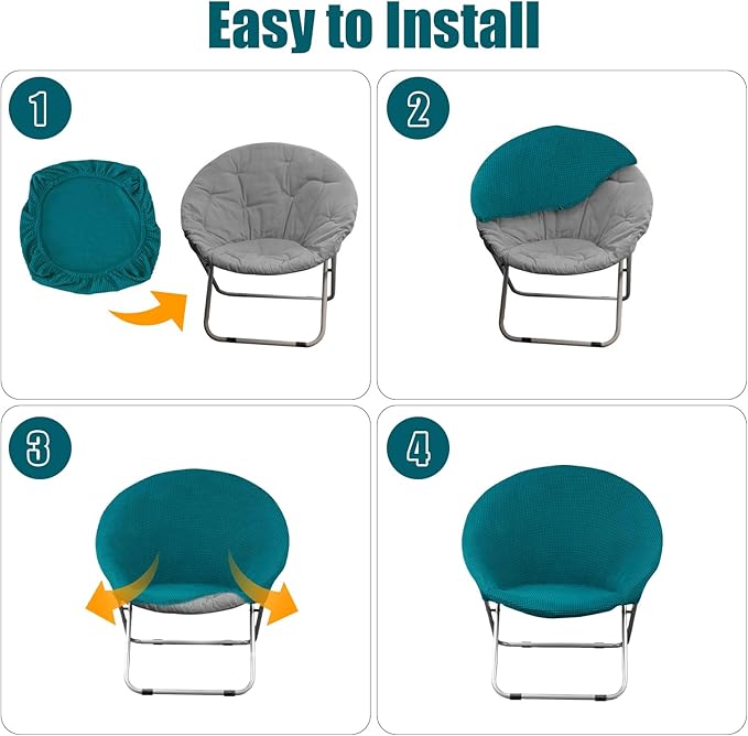 Funda Estirable para Sillón Redondo Jacquard Poliéster Lavab miniatura 4