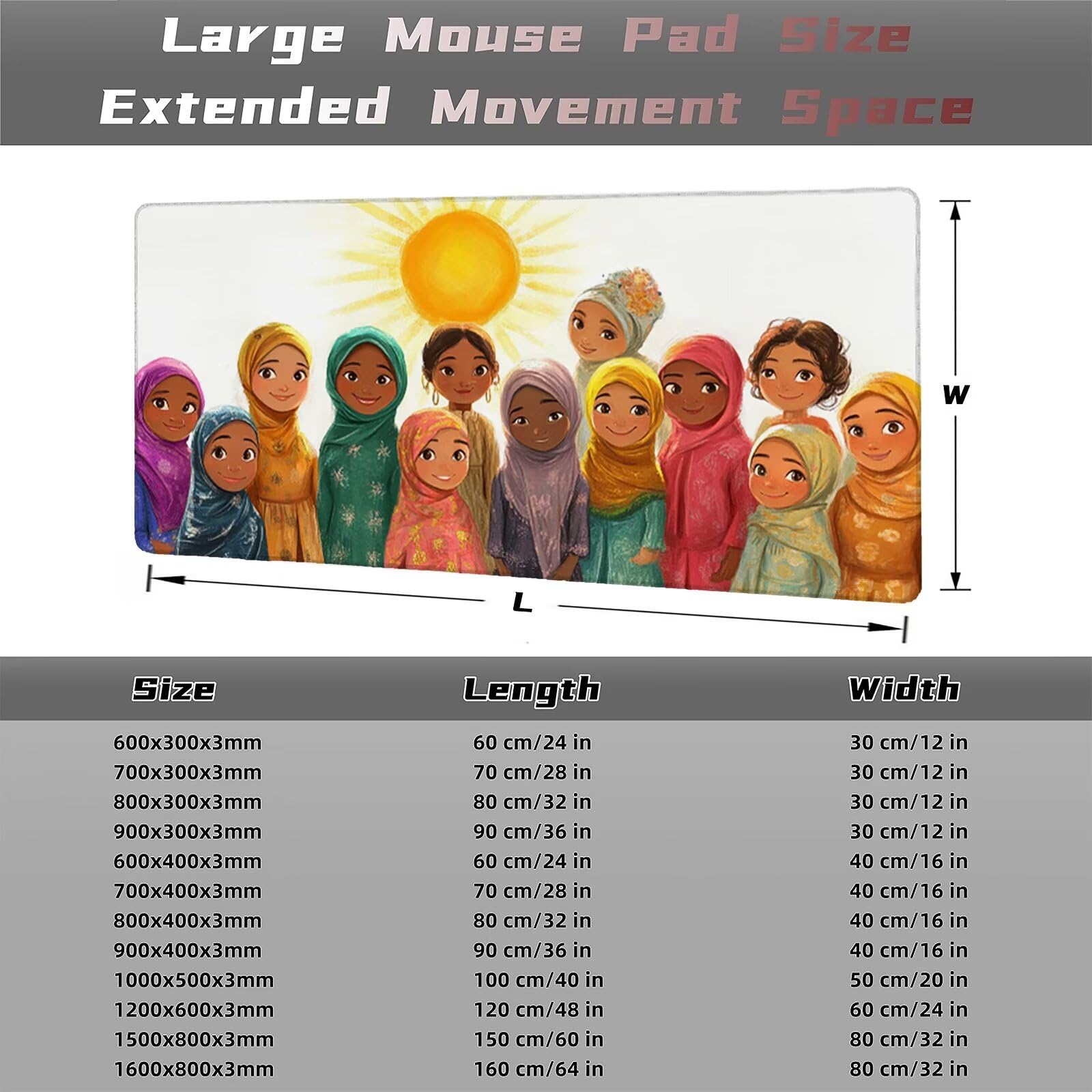 Podkładka pod mysz przeciwsłoneczną 1600 x 800 mm dziewczyna podkładka pod mysz duża japońska podkładka pod mysz antypoślizgowa gumowa podstawa powierzchnia ze szwami na krawędziach mata biurowa do