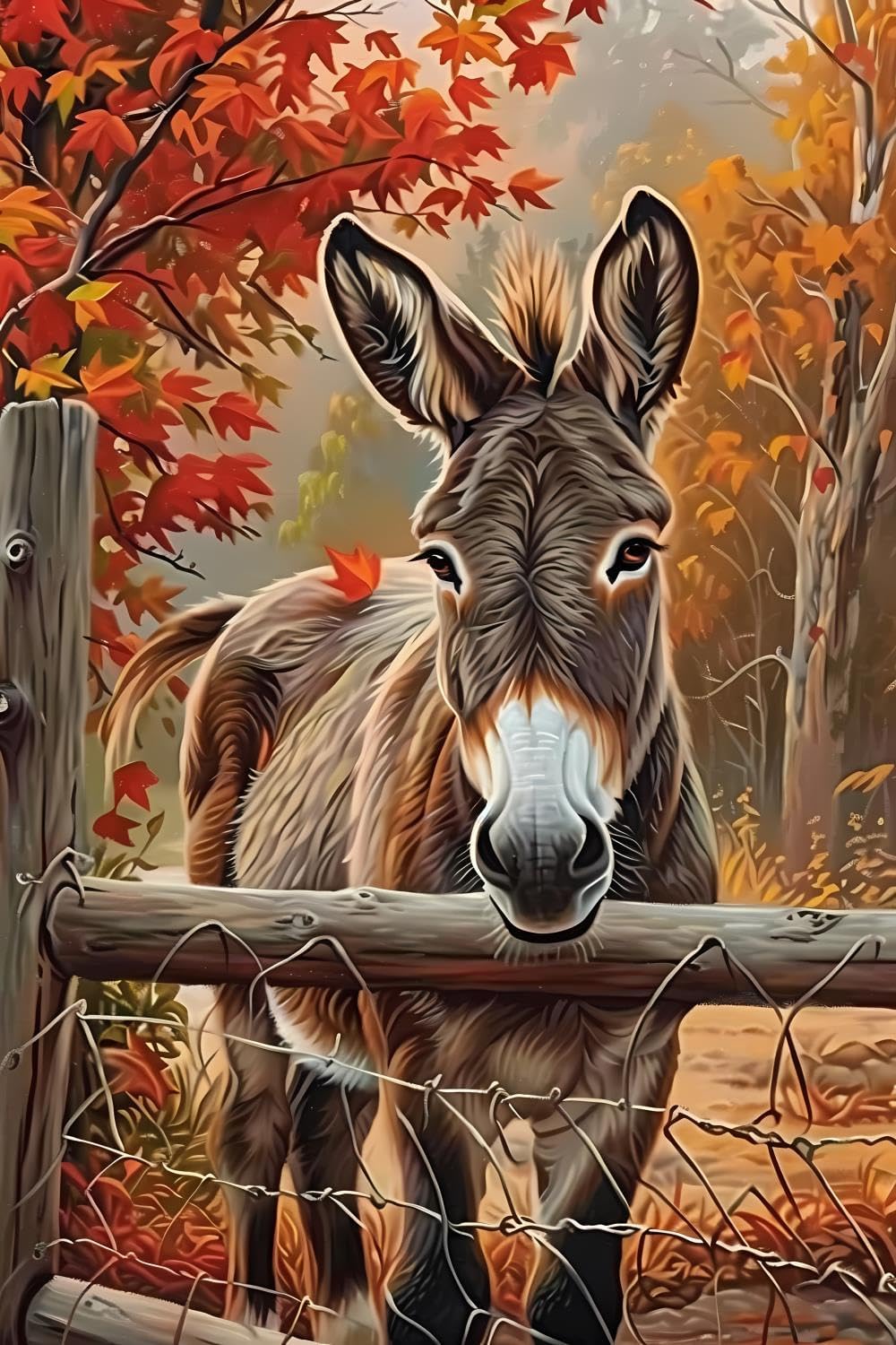 GUAIEUW 5D Diamond Painting Kits for Adults Lively Cute Donkey Diamond Art Kits DIY Full Round Drill Donkey with Diamonds Gem Art Help Relieve Stress 12x18 inch