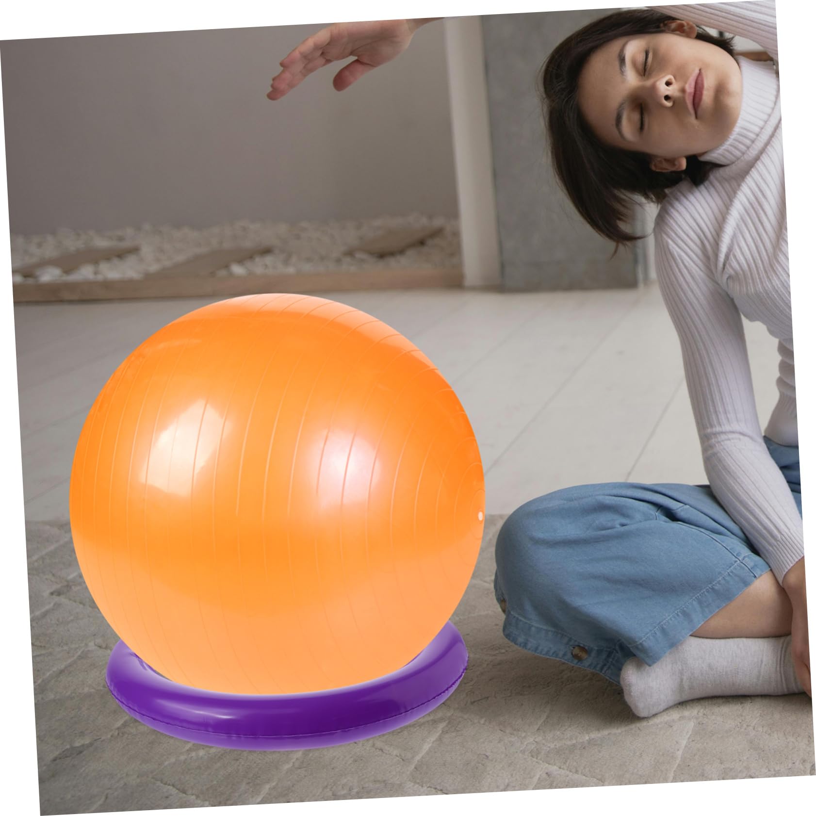 GALPADA Base para Pelota De Yoga Soporte para Pelota De Yoga De Viaje Soporte para Pelota De Ejercicios Base para Pelota De Ejercicios De Ejercicios Pelota De Kickball