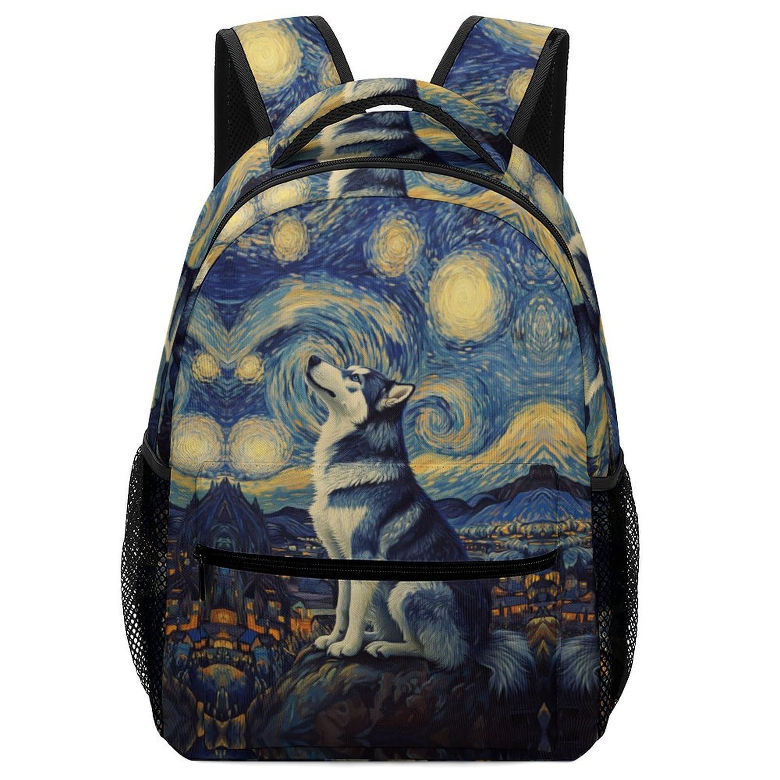 XKASKDFKE Parent-Recommended Siberian Husky Backpack Animal - Durable & Easy to Clean One Size