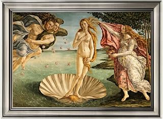 Vintage Framed Canvas Wall Art Art Print Renaissance Mythology Vintage Painting Poster Pictures Wall Decor Elegant Living Room Bedroom Office (Framed,12W X16L)
