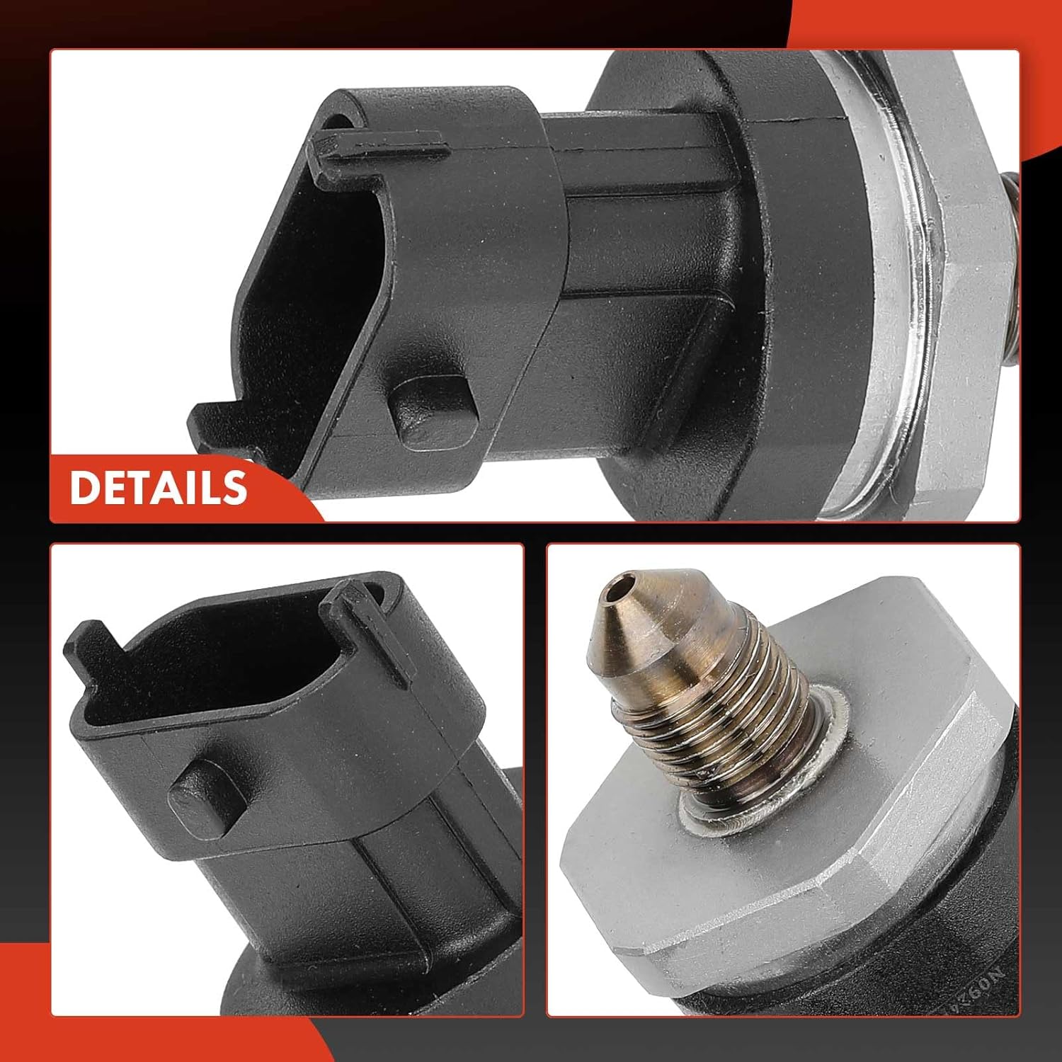 A-Premium Fuel Injection Pressure Sensor [3 Pins] Compatible with Hyundai Elantra 2013-2014, Sonata 2010-2019, Santa Fe 2019-2020, Tucson & Genesis G80, G90, 1.6L 1.8L 2.0L 2.4L 5.0L