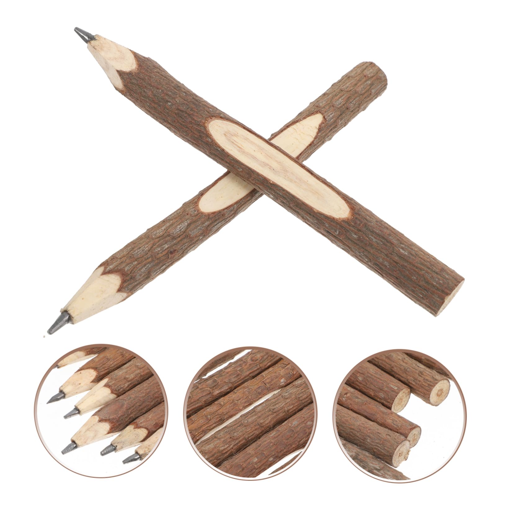 DOITOOL Lápices De Natural Madera Rústica Eco Amigables Para Creatividad Dibujo Escolar 15 Piezas X 5