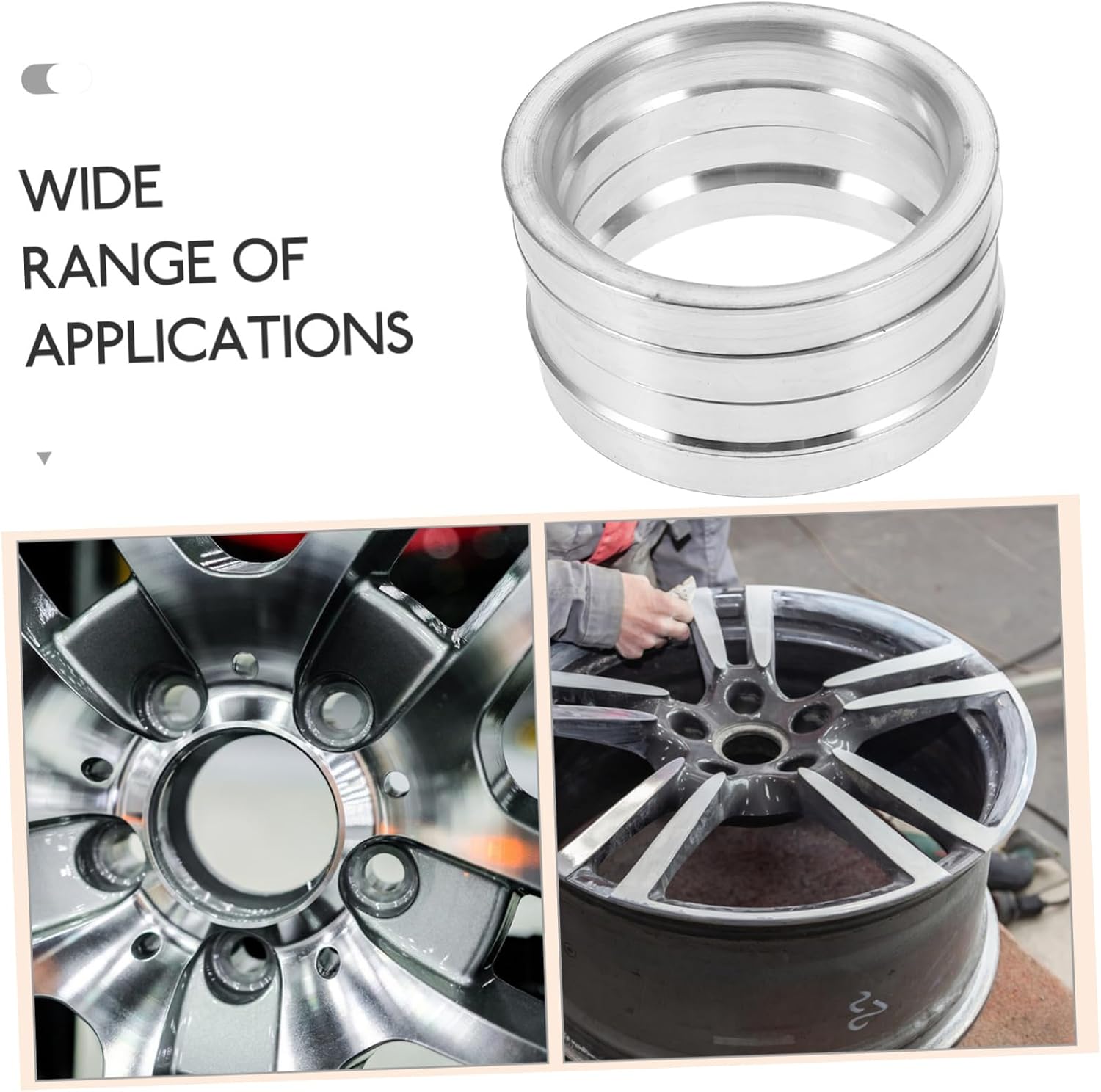 ULTECHNOVO 4pcs Wheel Hub Centric Rings Aluminum Alloy Hub Bore Adapter for Enhanced Vehicle Performance and Stability Compatible with Various Car Models