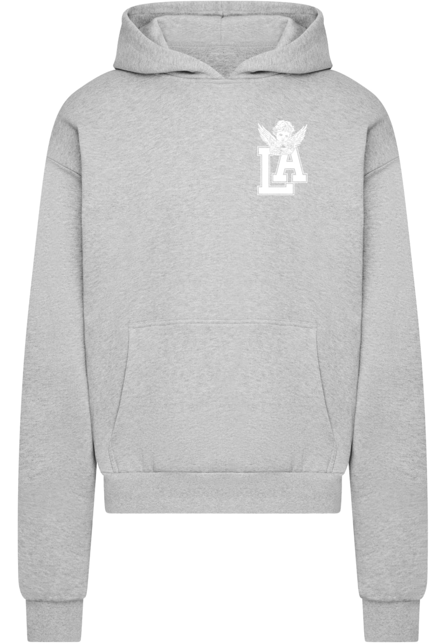 Mister Tee Męska bluza z kapturem LA Wings Heavy Cotton Box – Oversize Hoodie z bawełny w modnym stylu Streetwear z nadrukiem z przodu i z tyłu, na co dzień i w czasie wolnym