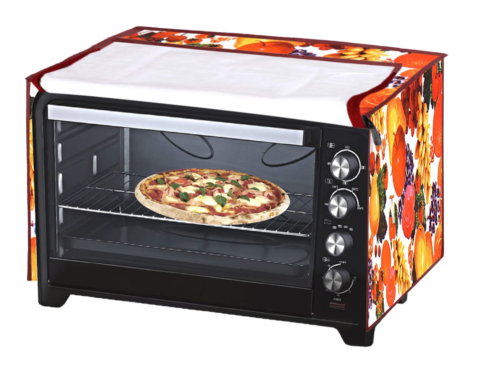 Kuber Industries PVC Fruit Printed Microwave Oven Cover,20 LTR. (Multicolor)-HS43KUBMART26025, Standard 2