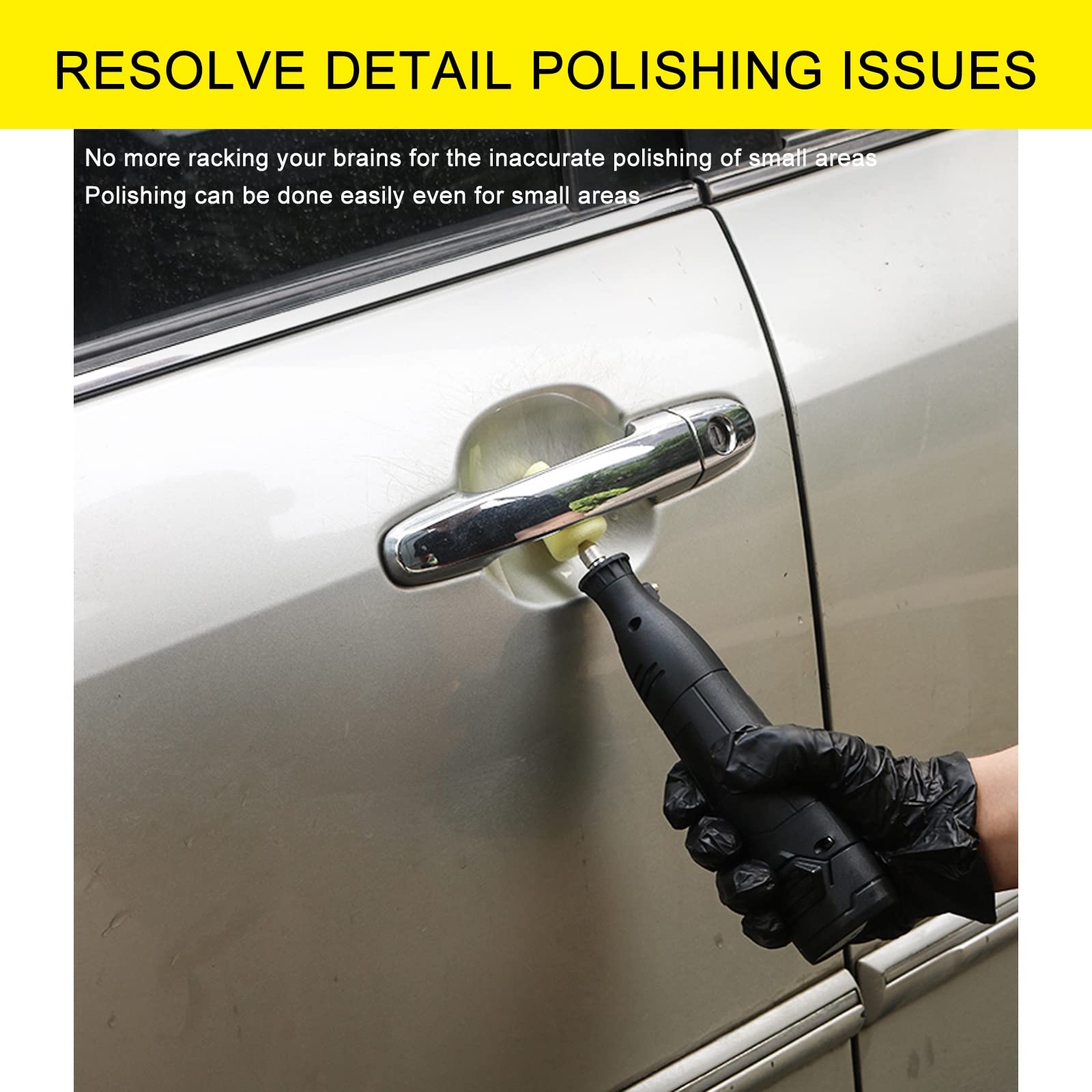 Pulidor inalámbrico para Coche, pulidor de Detalles de Belleza, batería de Litio inalámbrica eléctrica, Amoladora de Punto Recargable, Eje Flexible de Pulido