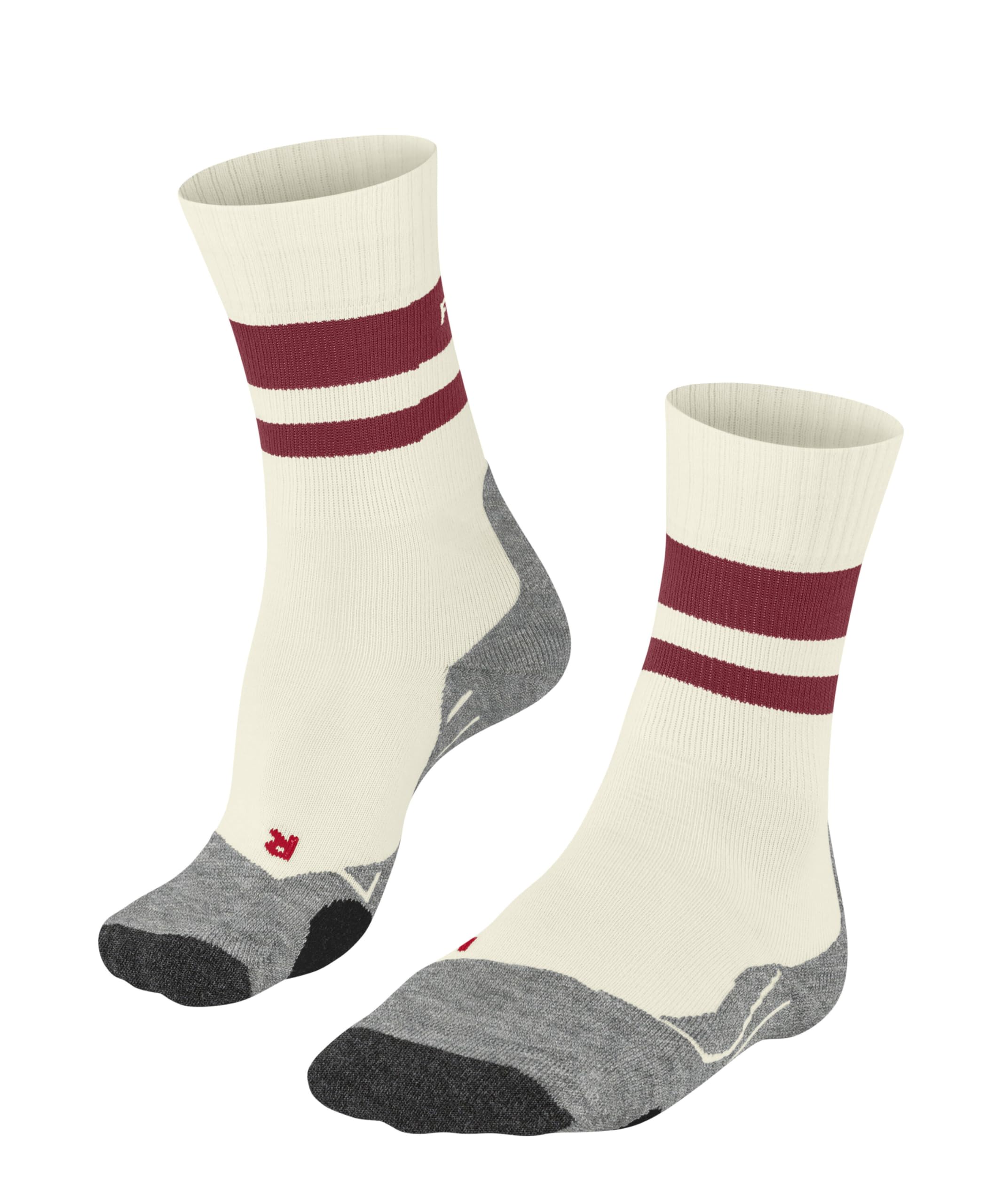 FALKE Women's TK2 Explore W So Wool Thick Anti-Blister 1 Pair Hiking Socks, Beige Cream 2080, 2.5-3.5