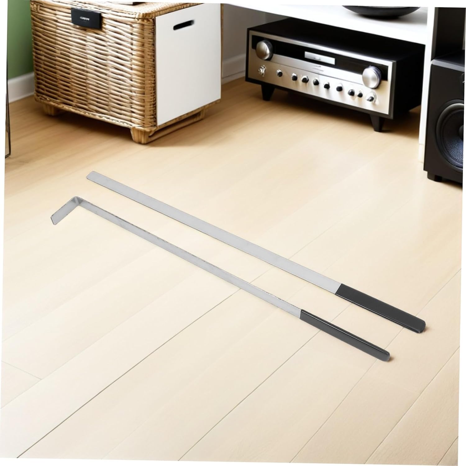 BESPORTBLE 2pcs Stainless Steel Shelf Tool 55.00x5.50x2.50cm Silver | Ergonomic Design, Lightweight Build, Scratch-resistant Surface, for Warehouses and Grocery Stores