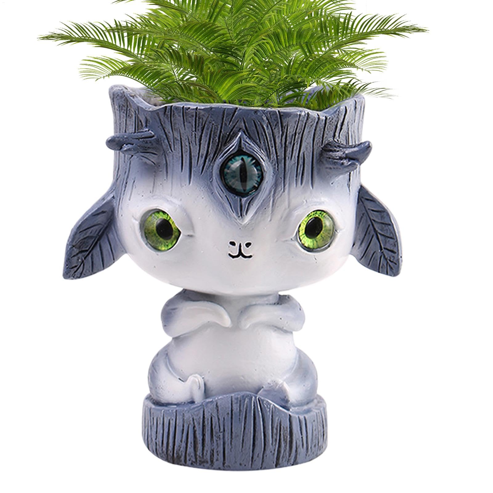 Pot de fleurs extraterrestre en résine mignon pour plantes succulentes