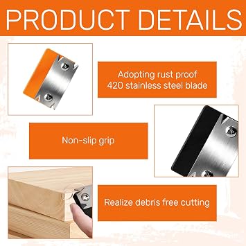 2pcs Woodworking Edge Trimmer,Edge Banding Trimmer Wood Chamfering Fillet Scraper,Edge Banding Trimmer,Portable Manual Edge Banding Cutter,Mini Portable Trimmer,Durable Edge Banding Trimming Tool