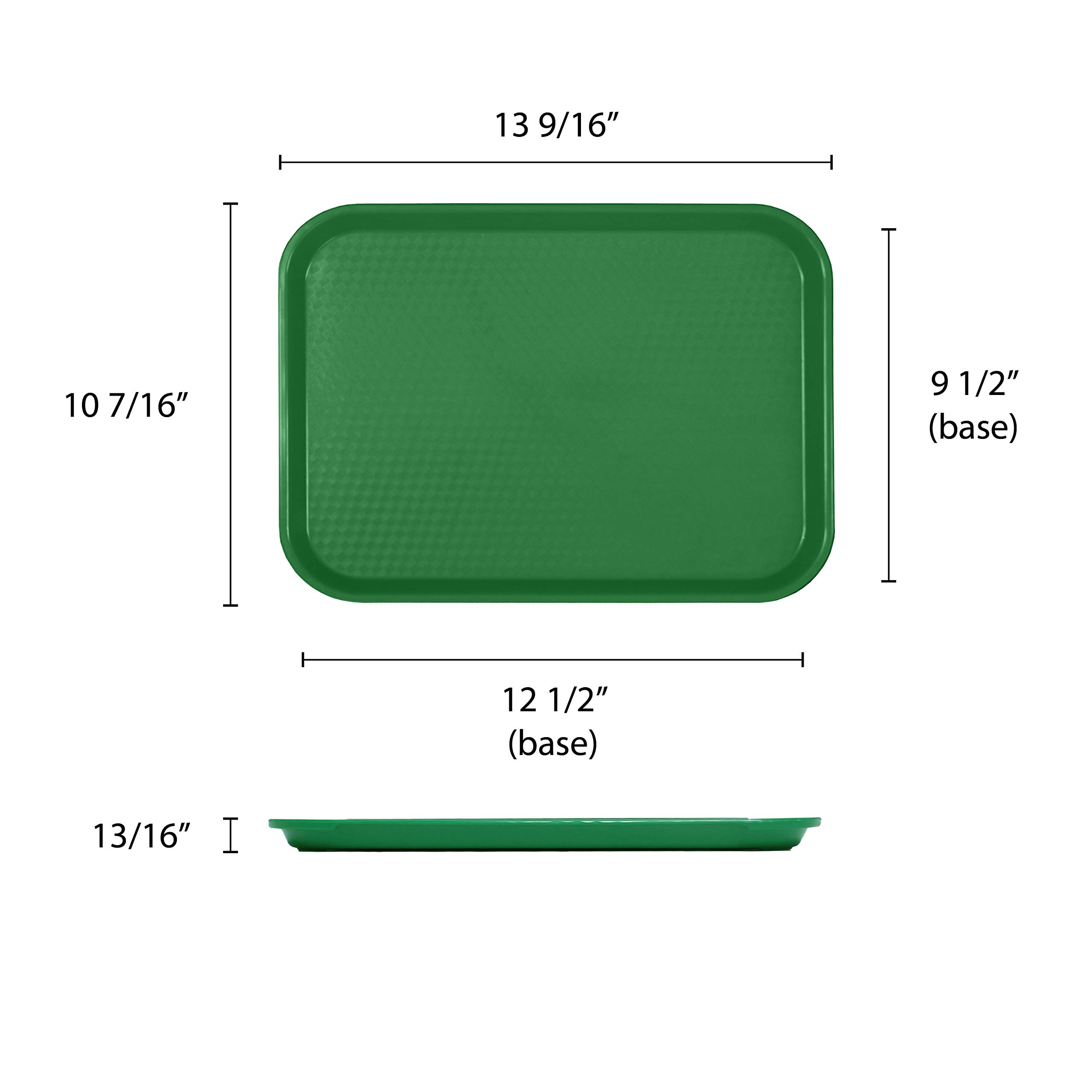 Thunder Group Bandeja Rectangular De Plástico Para Comida Rápida, 14 Por 17-3/4 Pulgadas, Naranja