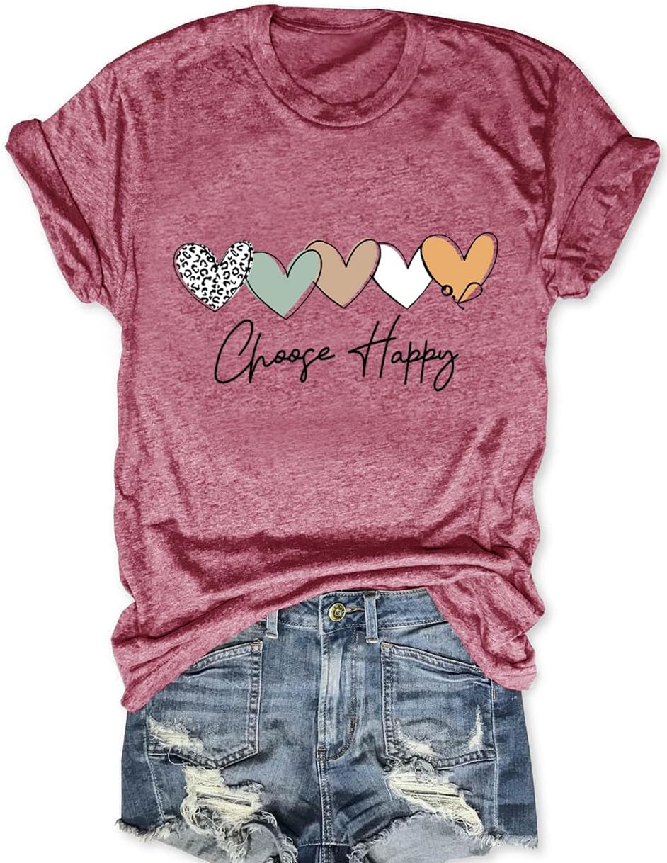 Be Kind T Shirts Women Graphic Blessed Teacher Shirt Short Sleeve Inspirational Heart Print Graphic Tees