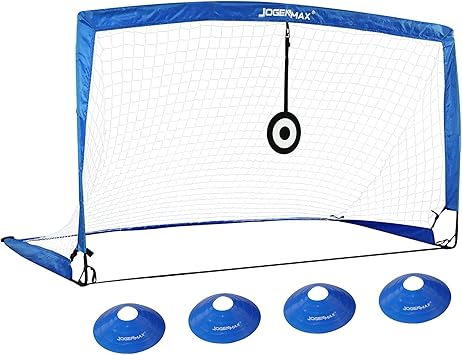 Amazon Jogenmax ポータブルサッカーゴール ポップアップサッカーゴールネット 狙いターゲット付き 1ピース アジリティトレーニングコーン インドアまたはアウトドアサッカーゴールギフト ティーンボーイ キッズ 大人サイズ 6フィート 3フィート 3フィート Jogenmax