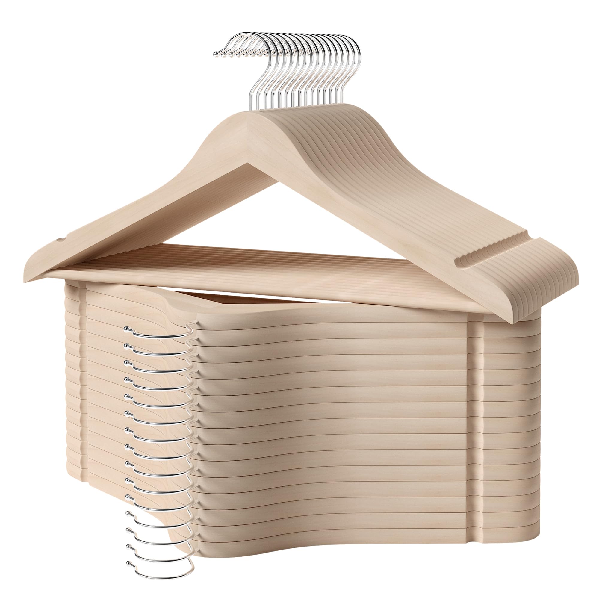 Photo 1 of StorageWorks Wooden Hangers 30 Pack