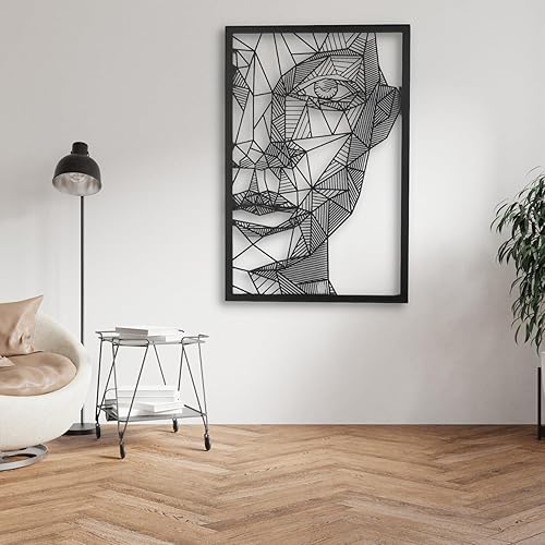 Miniatura 2 de Fayholy Arte abstracto para pared de metal, decoración de pared de línea de metal, decoración de pared moderna, arte de línea de metal, arte