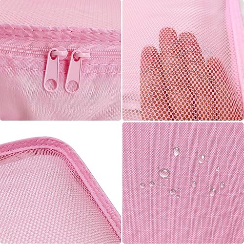 Miniatura 3 de Juego de 6 cubos de embalaje para maletas, artículos esenciales de viaje para llevar en maletas, organizador de maleta de malla con bolsa para