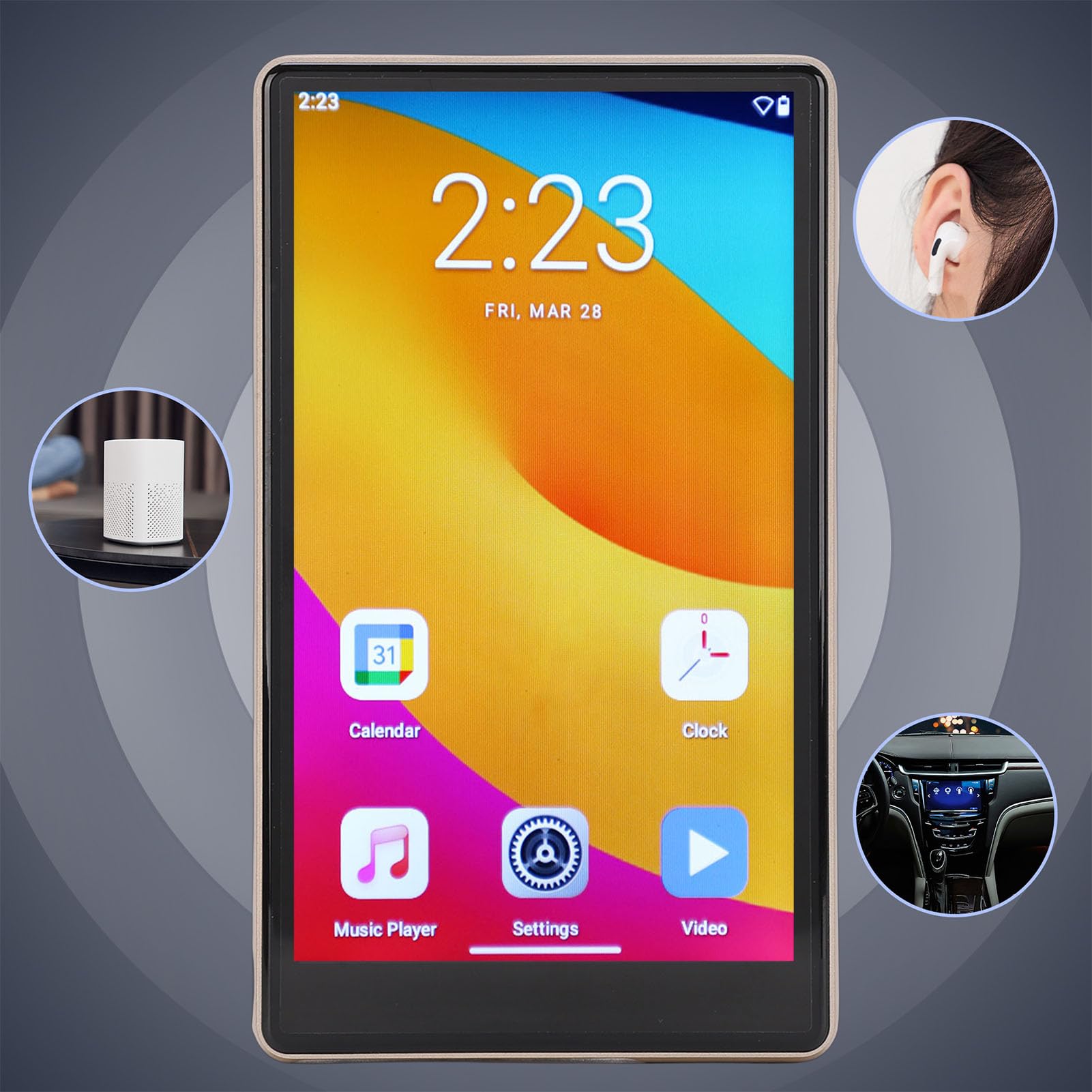 Cocoarm WiFi MP3 Player con Bluetooth 5.0, Schermo Touch da 5.0 Pollici