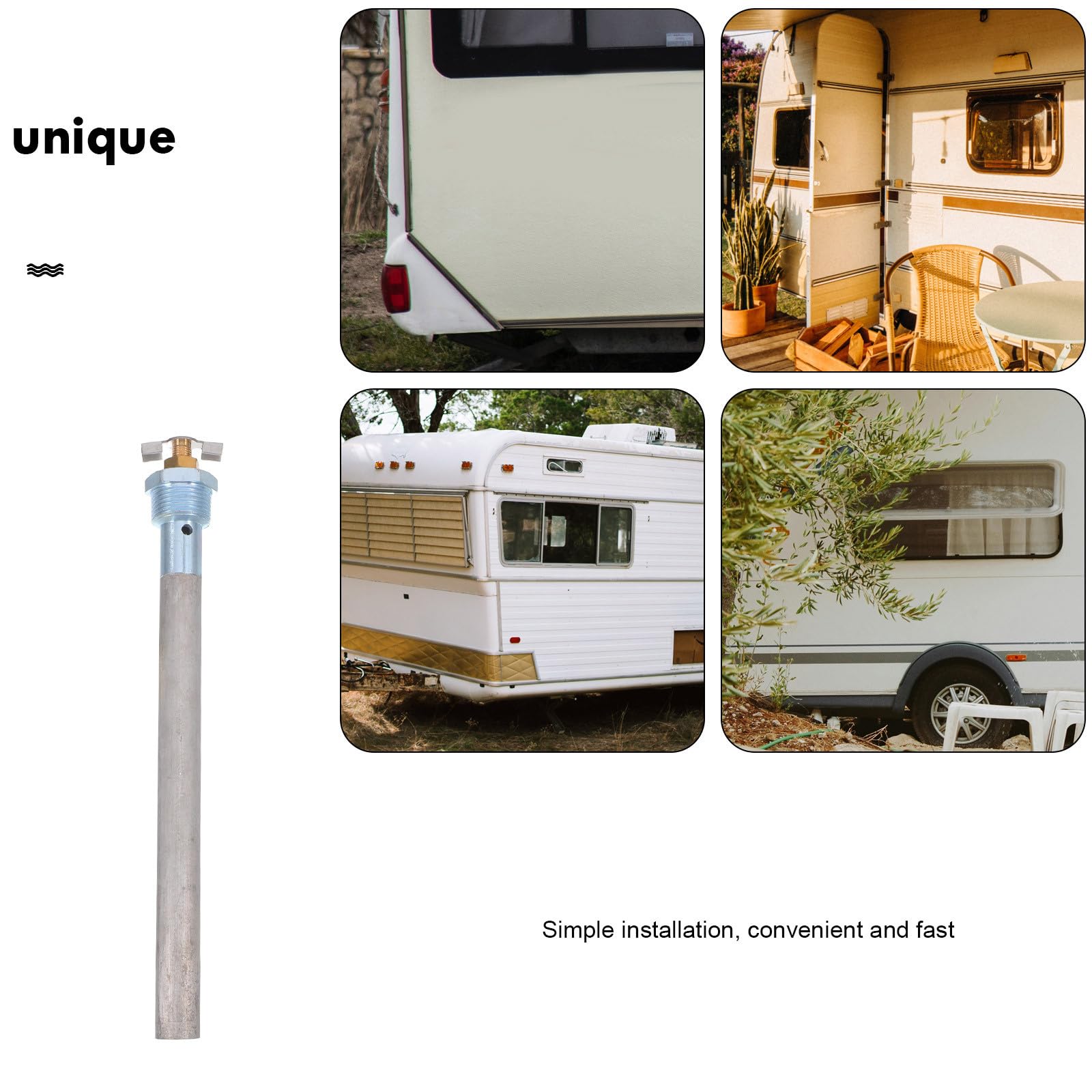 Kichvoe Anodo Rod del magnesio dello scaldabagno del camper | 0.75