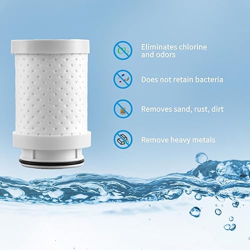 Miniatura 4 de HOMELODY Paquete de 2 filtros de repuesto para grifo, filtro 3.0 mejorado de 1,050 galones de triple capa rasgable, cartuchos de filtro solo aptos