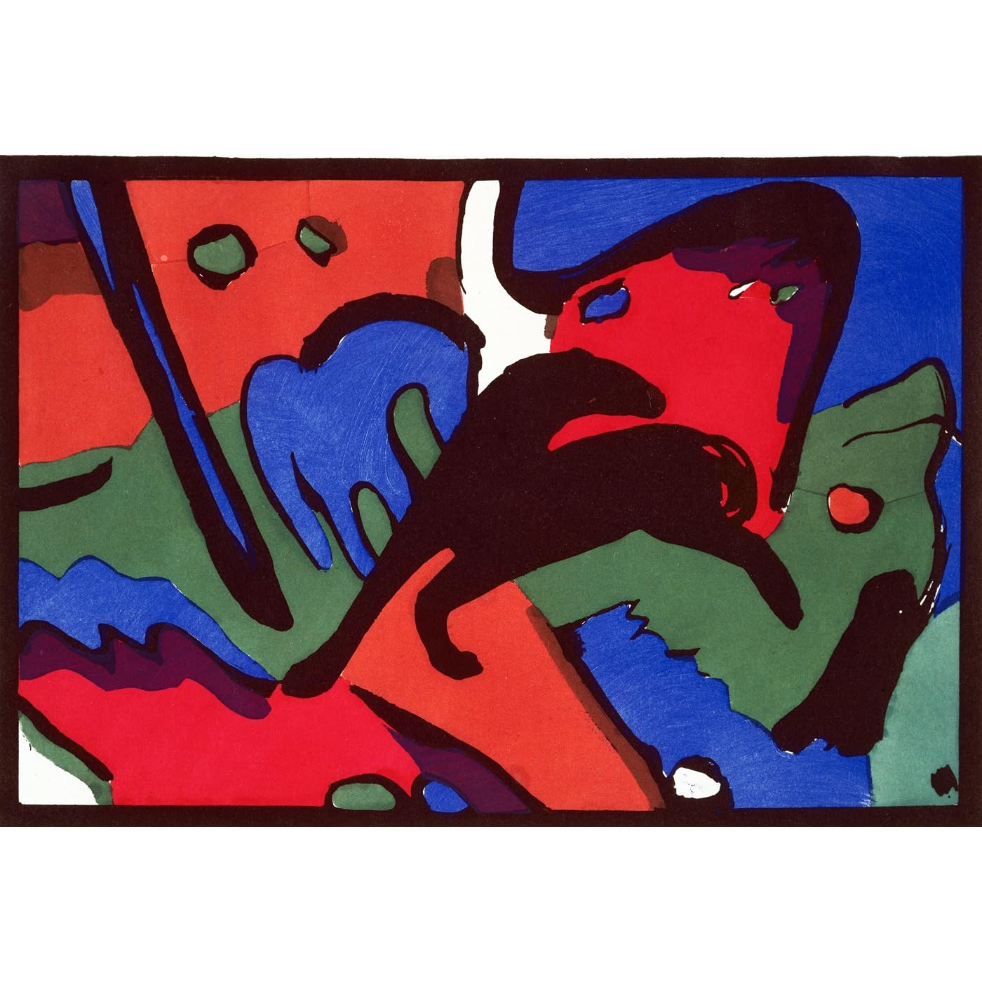 Franz Marc Cavalier bleu impression giclée roulée grand format 61x81