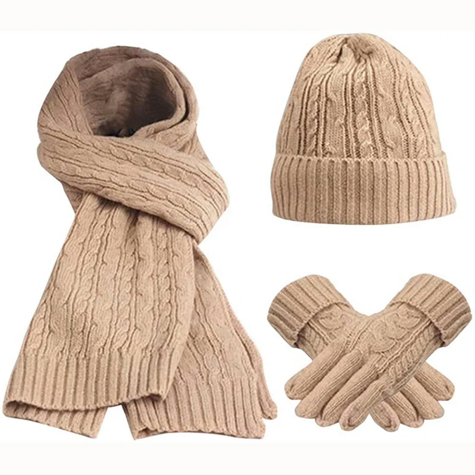 Set Sciarpa Cappello Guanti Unisex Confortevole Traspirante Morbido Cappello E Sciarpa Cappello Guanto Set Inverno All'Aperto Caldo