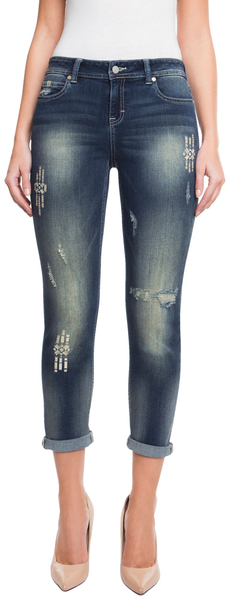 Jordache LegacyWomen's Brooklyn Boyfriend Jean, Brass