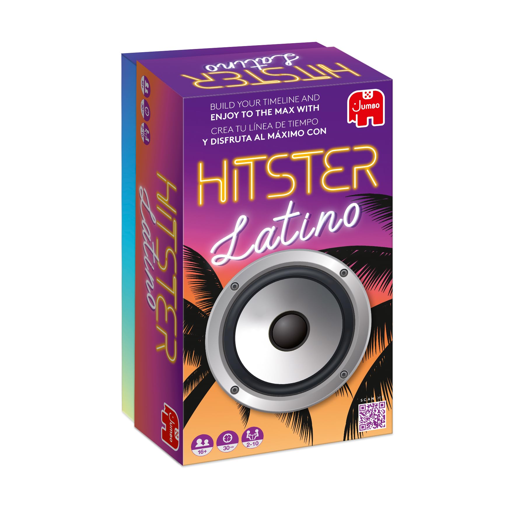 Jumbo Hitser Lateinisches Spiel, lustiges Musik-Quiz-Kartenspiel, 2-10 Spieler, 300 lateinische Musik-Hits – Ideal für Familienspielabende und Erwachsene (USA Edition)