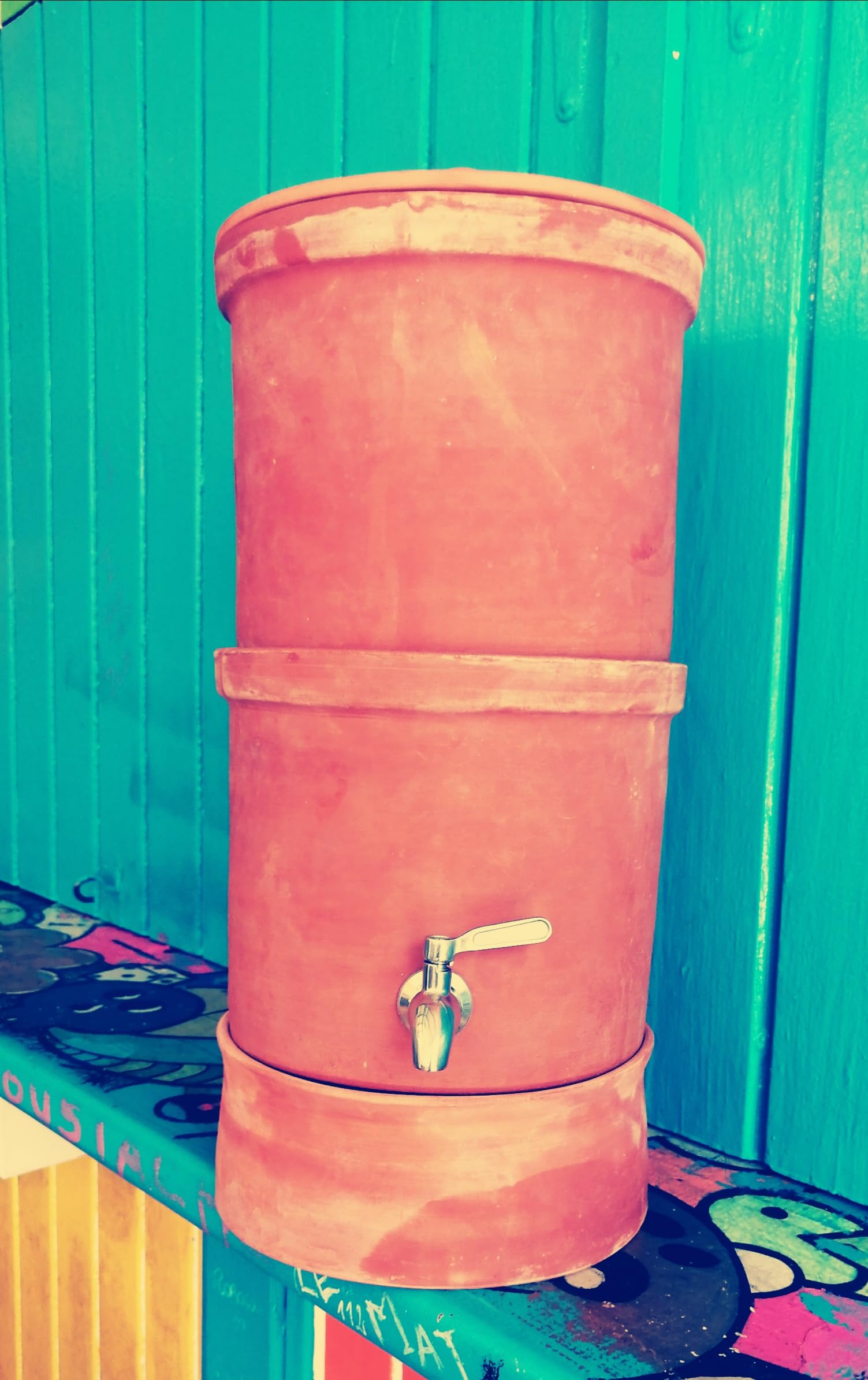 Fontaine à eau par gravité Noah Terracotta pour une hydratation pure