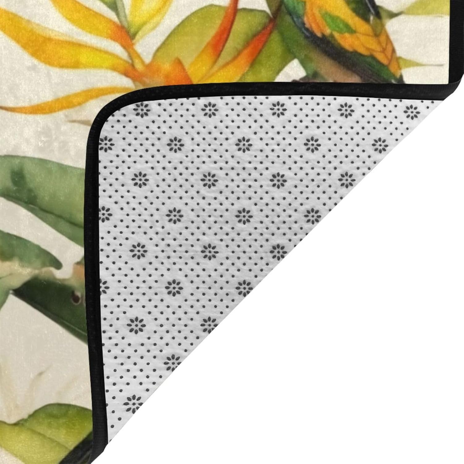 Tropical Bird of Paradise Area Carpet,Soft Rug Mat Cozy Short Pile Bath Carpet for Living Room,Bedroom,Office Decor Carpet