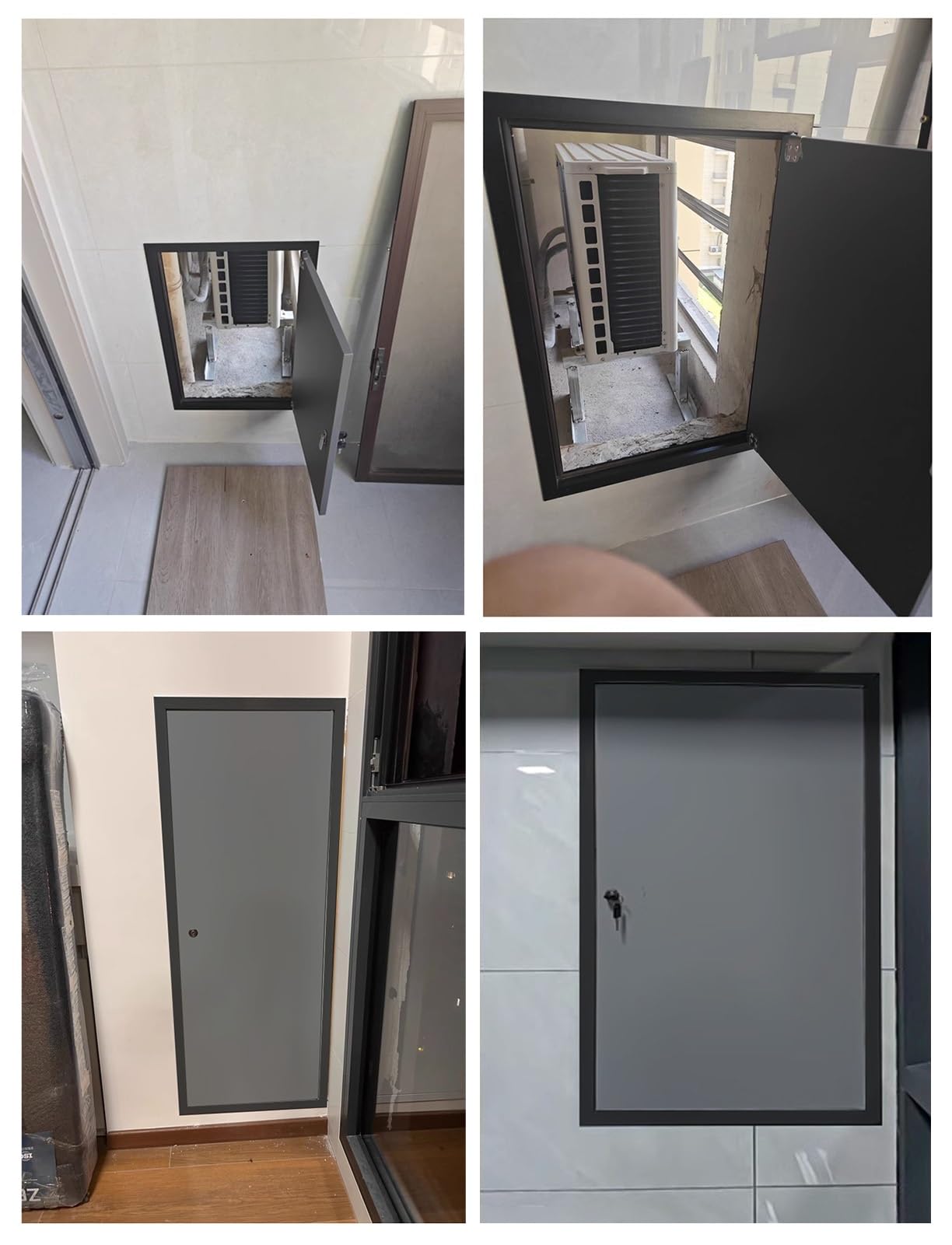 Toegangspaneel, verborgen betegelbaar stalen frame, 12x12 inch sanitair en elektrische wandafdekplaat, gipsplaten inspectieluik