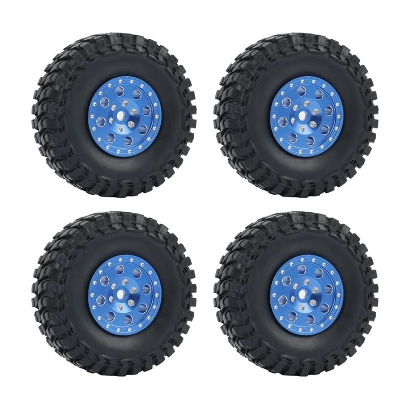 Compatibile Con Axial SCX24 90081 4 Pezzi 1.0 Cerchioni In Metallo Beadlock Set Di Pneumatici Adattatore Esagonale Per Parti Aggiornamento Per Auto Cingolate 1/24 RC Ruote Auto Rc