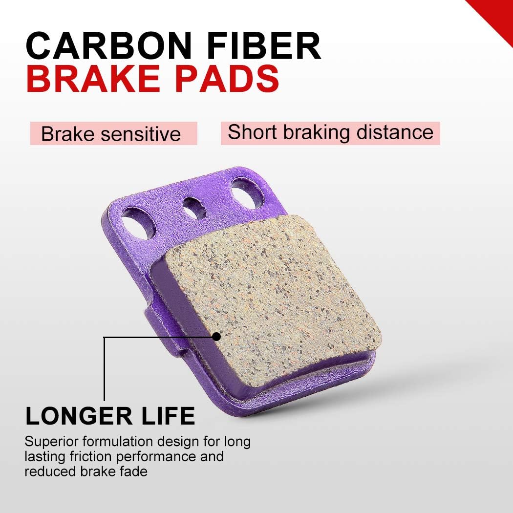CCIYU Front and Rear Carbon Fiber Brake Pads Motorcycle Motorbike Replacement Brake Pads Fit For 93 95 96 97 98 99 00 01 02 03 04 05 06 07 08 Honda, 01 02 03 04 05 06 07 08 09 10 11 Yamaha