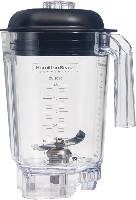 Hamilton Beach Commercial Summit Edge High-Performance Blender BPA-Free Copolyester Container, 48 oz / 1.4 L Capacity, Replacement Jar, Fits Summit Edge Blender HBH855, NSF Certified, 6126-855